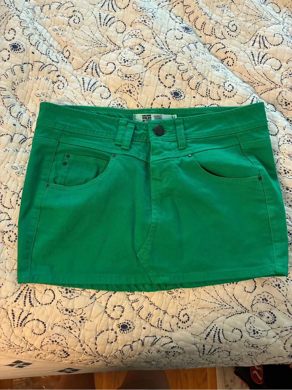 Green Denim TRF Skirt - size 4